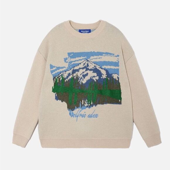 Aelfric Eden Oil Painting Mountain Sweater - Picture 1 of 8